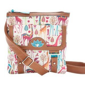 NWOT Lily Bloom crossbody, giraffe print